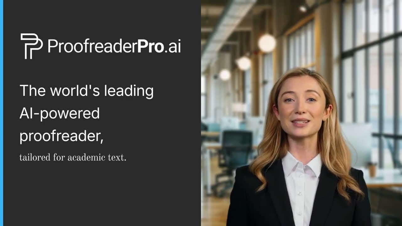 ProofreaderPro.ai demo - AI proofreading for academic writing